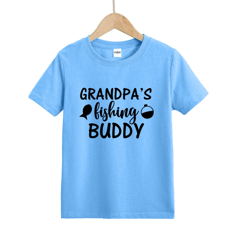 grandpa's fishing buddy Kid's T-Shirts
