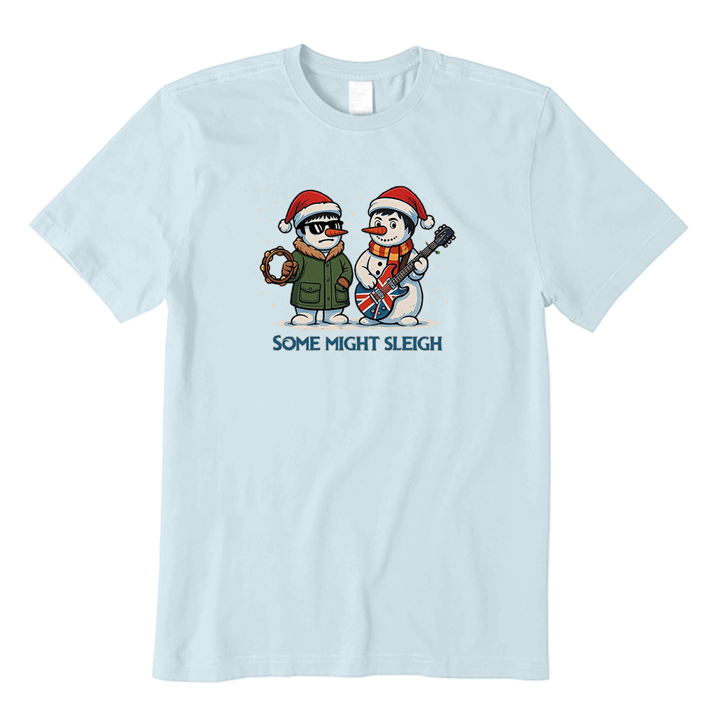 Some Might Sleigh Snowman Rock Band T-Shirt