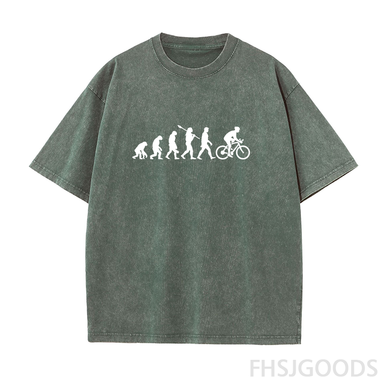 Evolution of Cycling Unisex Distressed T-Shirt
