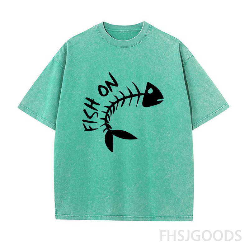Fish On Unisex Distressed T-Shirt