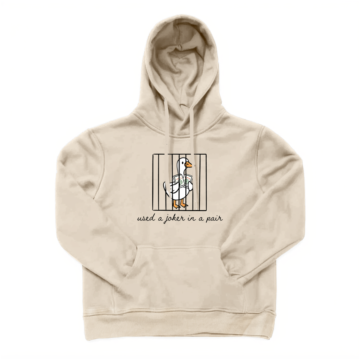 Used A Joker in A Pair Mahjong Goose Hoodie