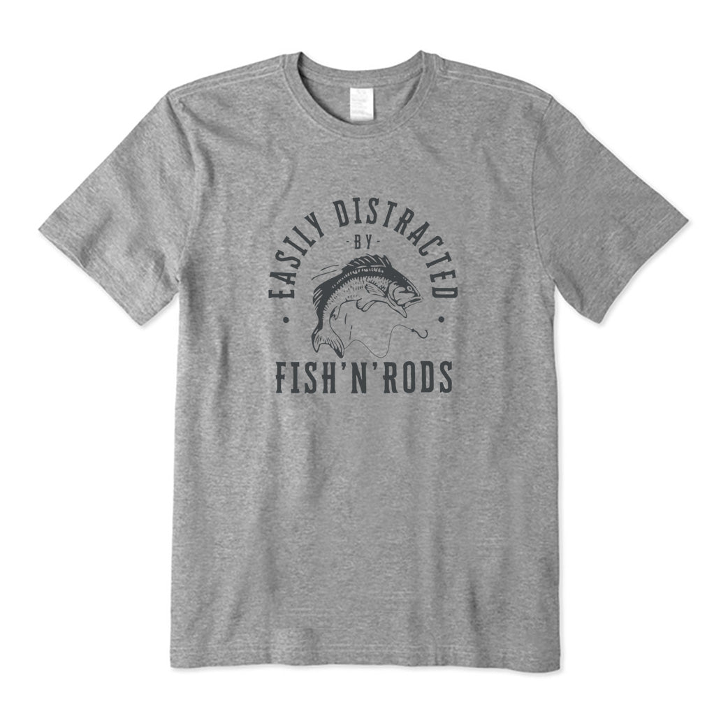 Easily Distracted By Fishing Rods T-Shirt