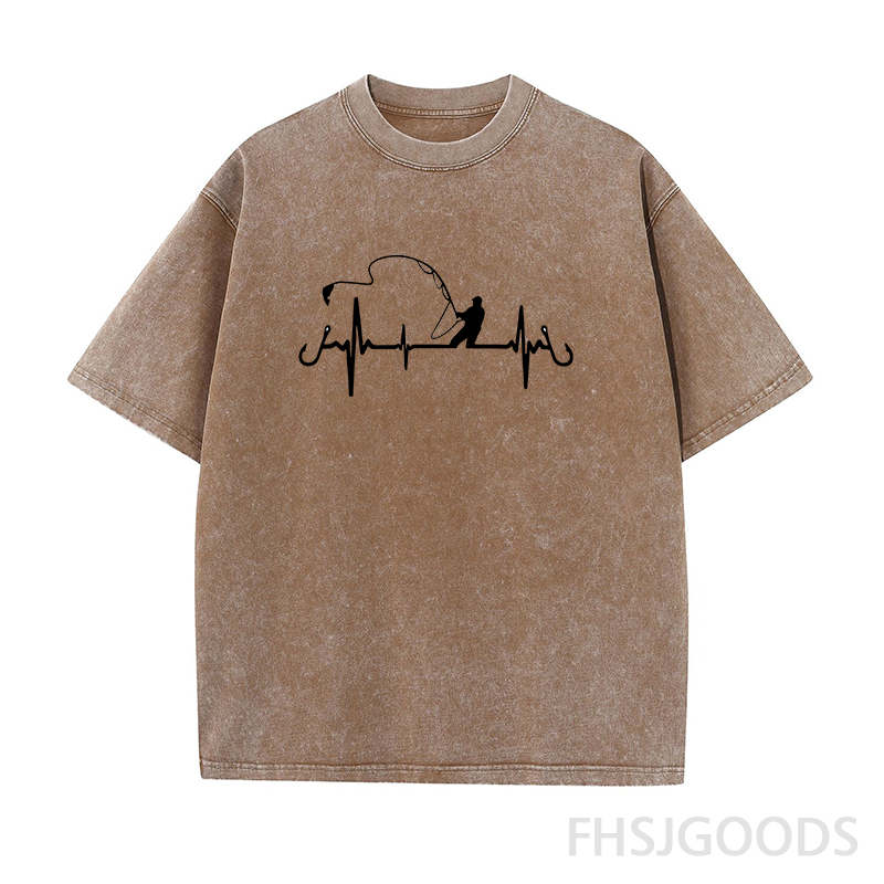 Heartbeat Fishing Unisex Distressed T-Shirt