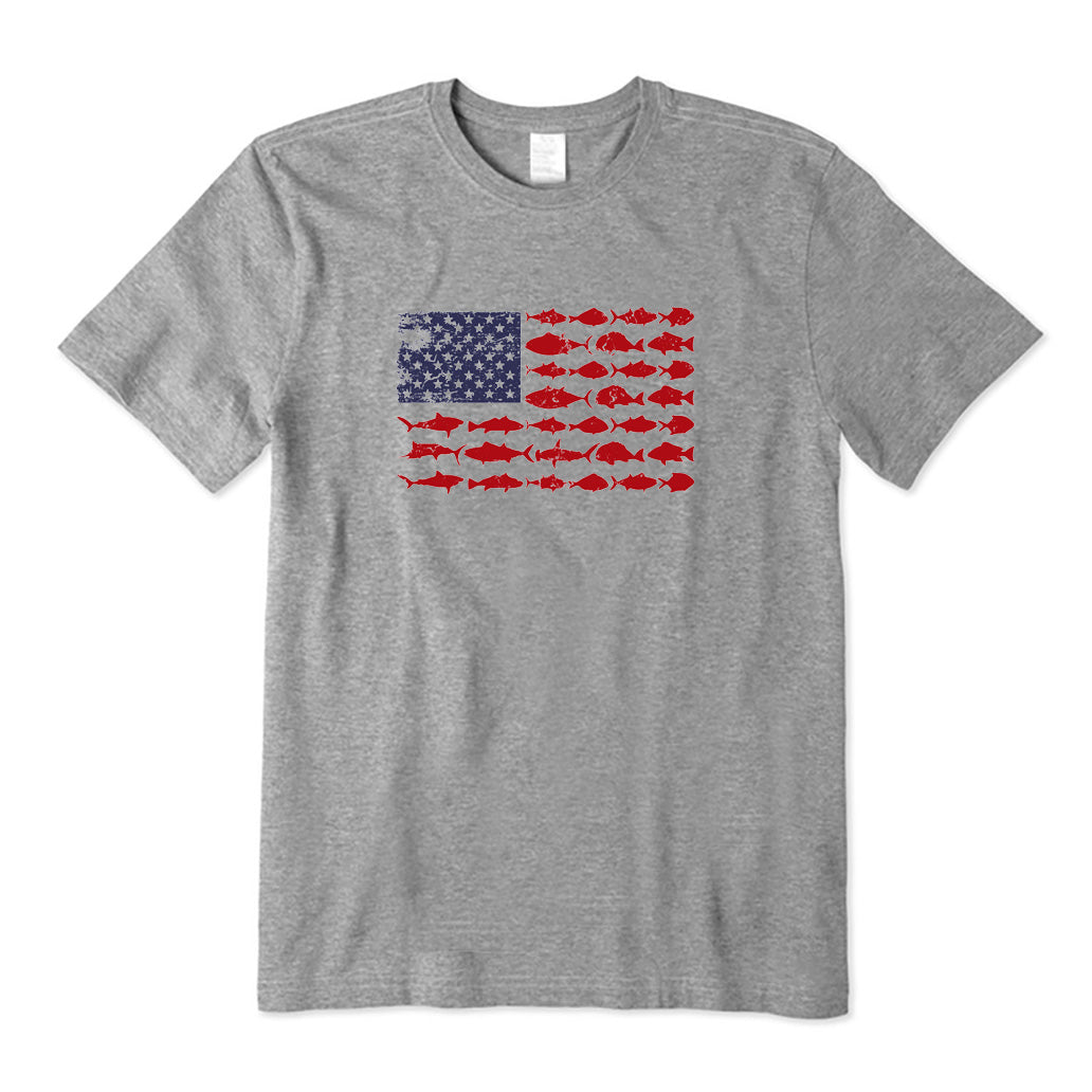 American Flag Fishing T-Shirt