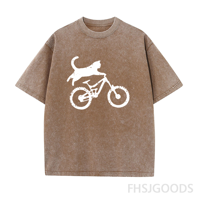 Meowntain Cat Unisex Distressed T-Shirt