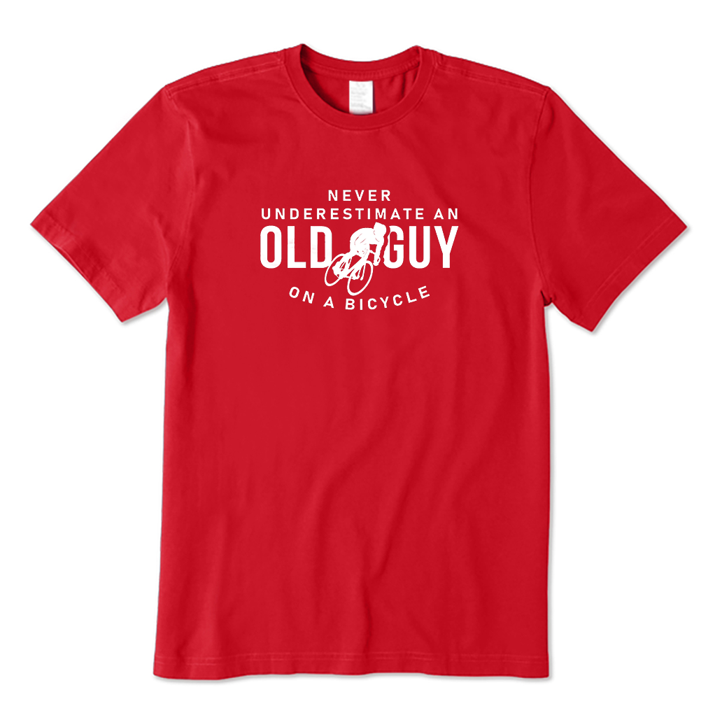 Never underestimate an old guy on a bicycle T-Shirt