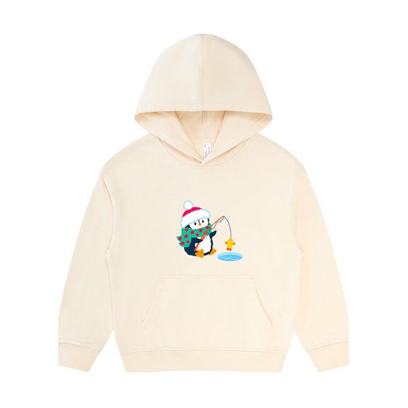 Penguin Fishing Kid's Hoodie