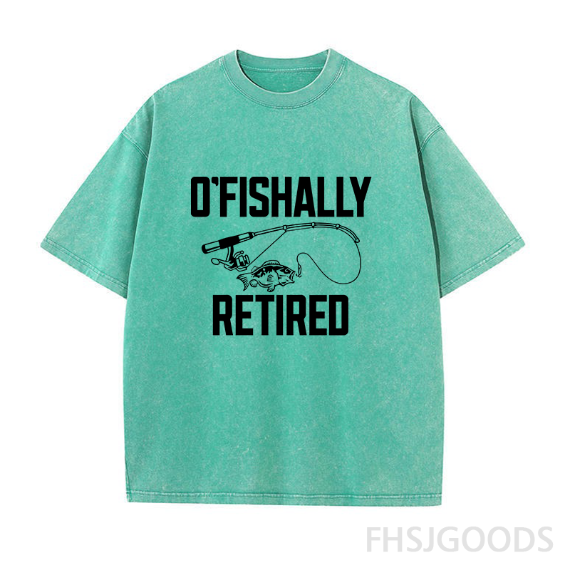 O'fishally Retired Unisex Distressed T-Shirt