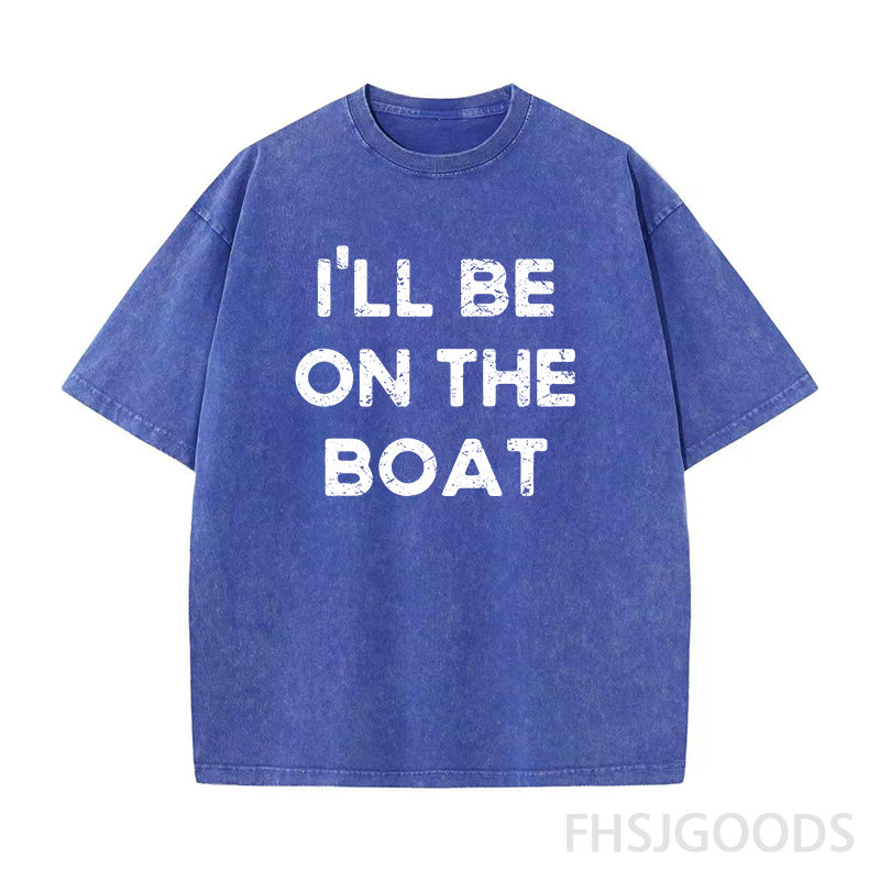 I'll Be on The Boat Unisex Distressed T-Shirt