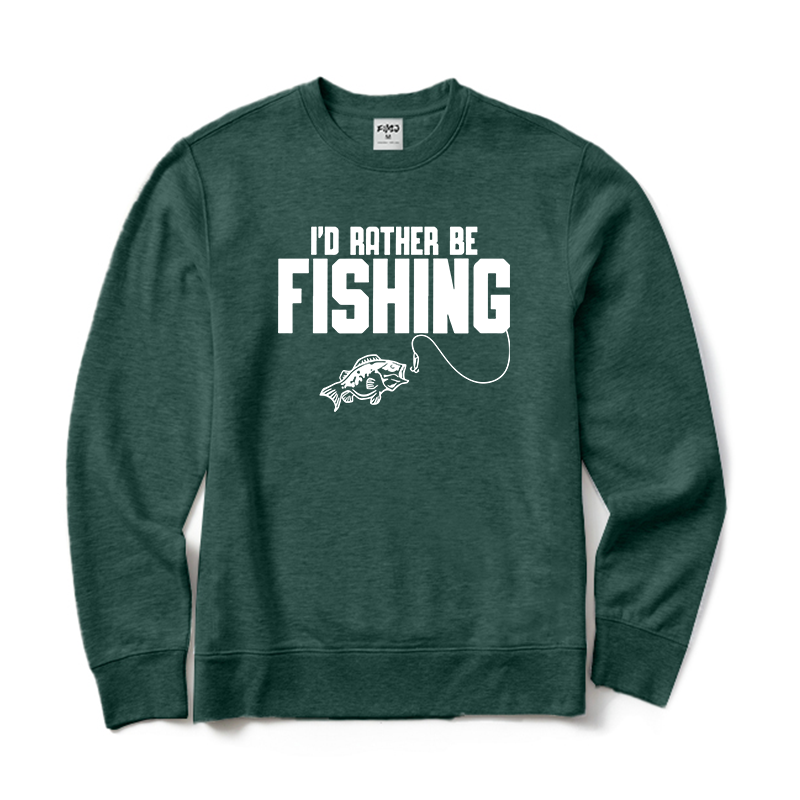 I'd Rather Be Fishing Crewneck Sweatshirt
