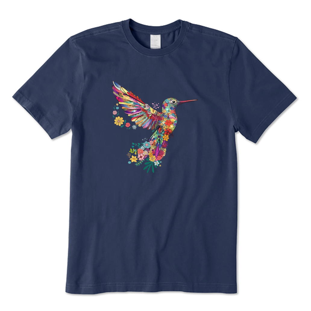 Floral Hummingbird T-shirt