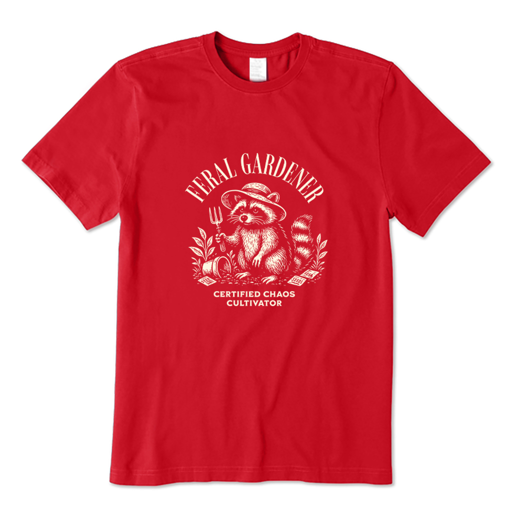 Feral Gardener Raccoon Chaos Cultivator T-shirt