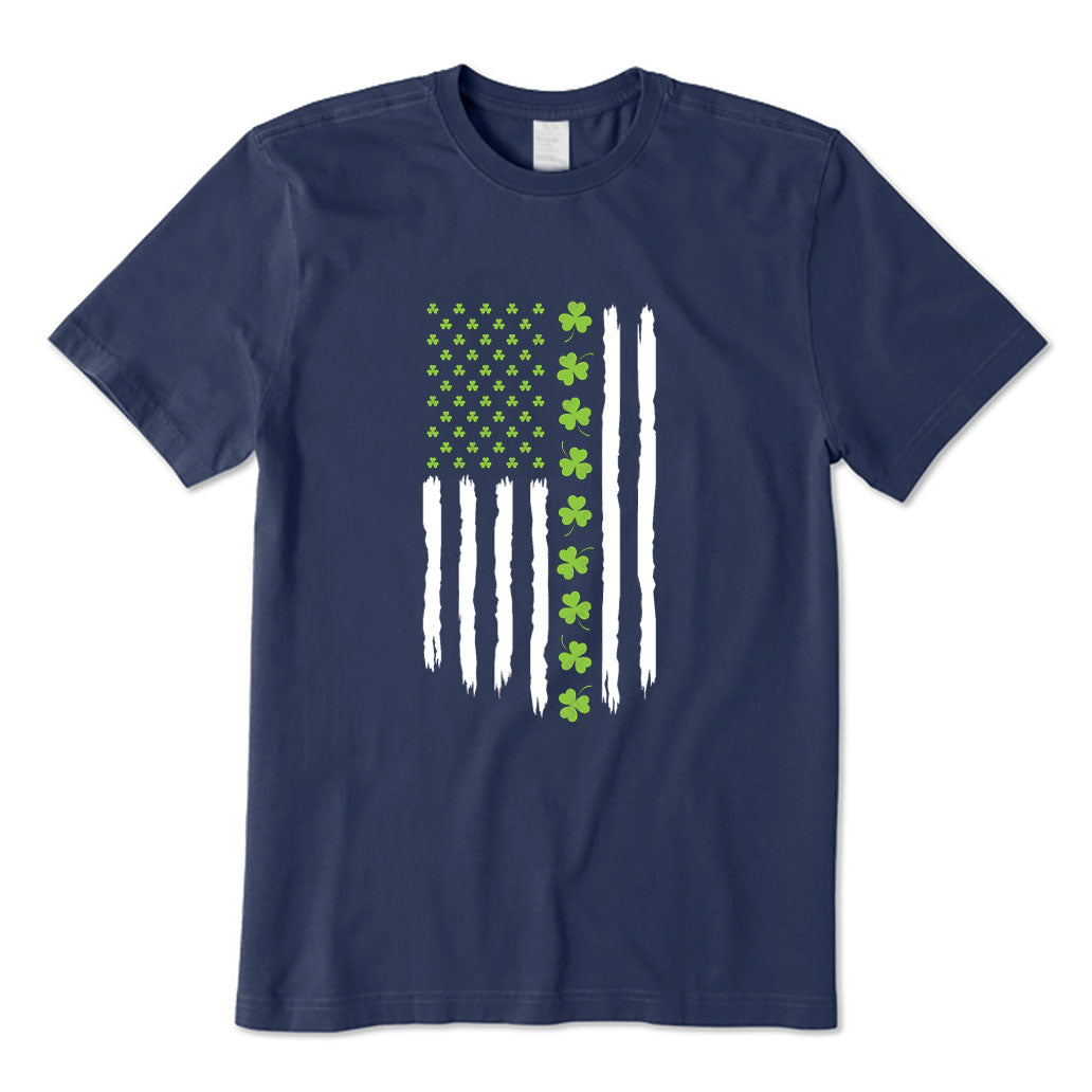 Lucky Shamrock American Flag T-Shirt