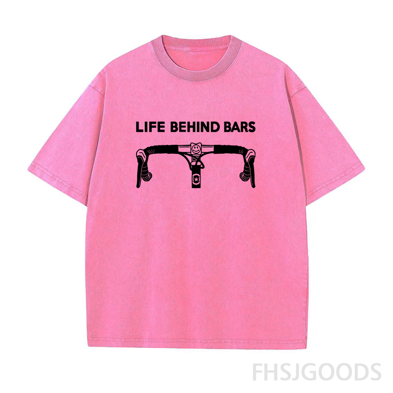 Life Behind Bars Cycling Unisex Distressed T-Shirt
