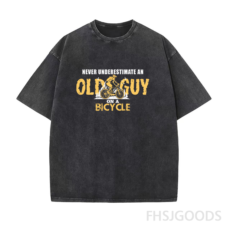 Funny Bicycle Unisex Distressed T-Shirt