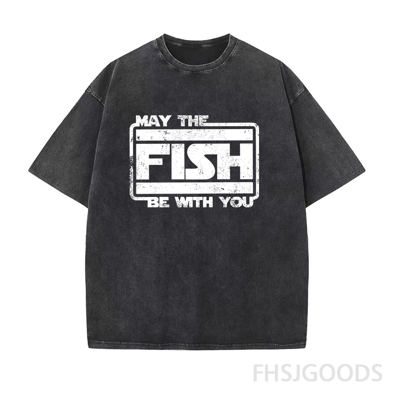 May The Fish Be with You Unisex Distressed T-Shirt