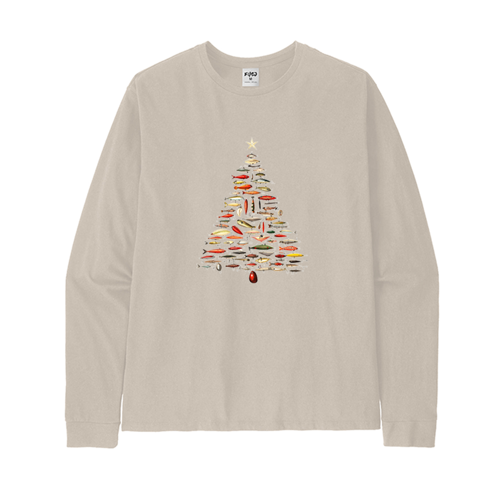 Fishing Lure Christmas Tree Long Sleeve T-Shirt