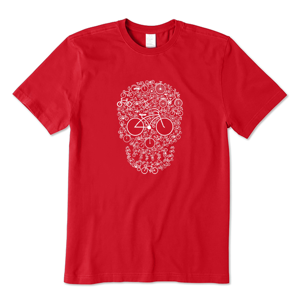 Bicycle Skull Graphic T-Shirt