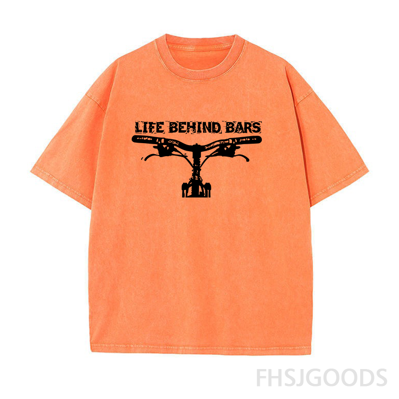 Mountain Biking Unisex Distressed T-Shirt