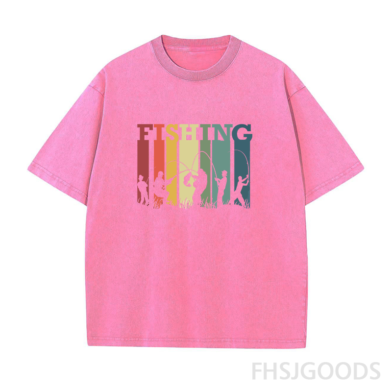 Fishing Unisex Distressed T-Shirt