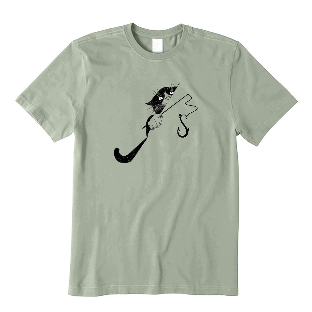 The Cunning Cat Loves Fishing T-Shirt