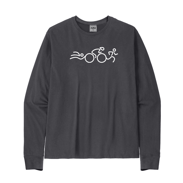 Swim Bike Run Sport Logo Long Sleeve T-Shirt