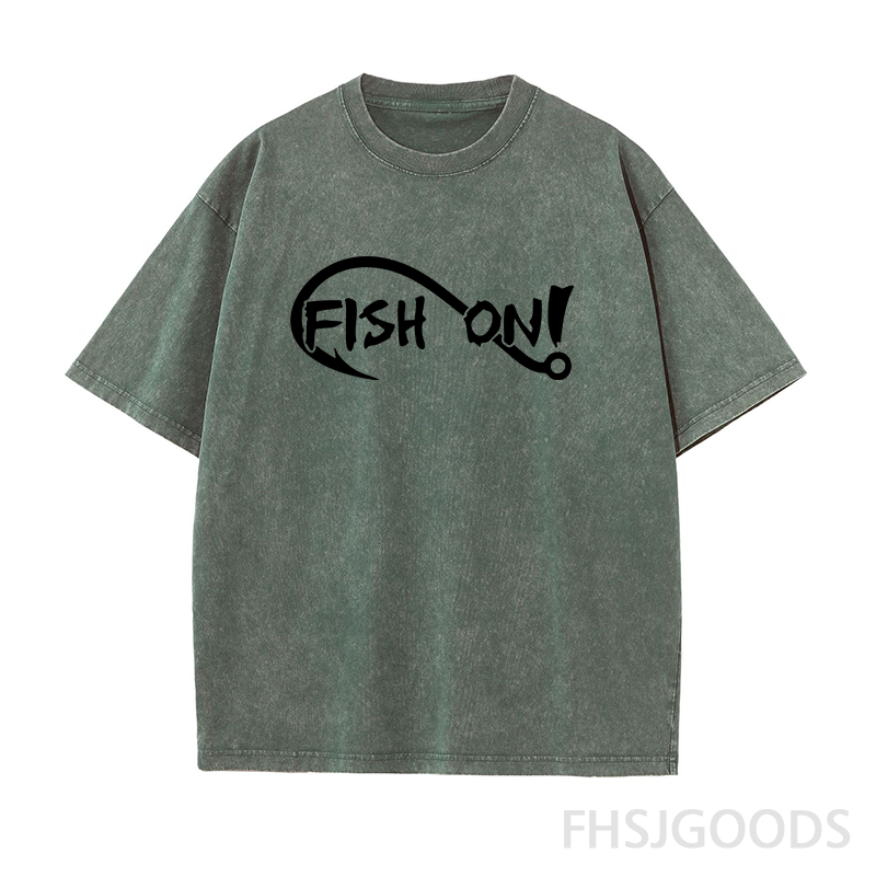 Fish On Fishing Unisex Distressed T-Shirt