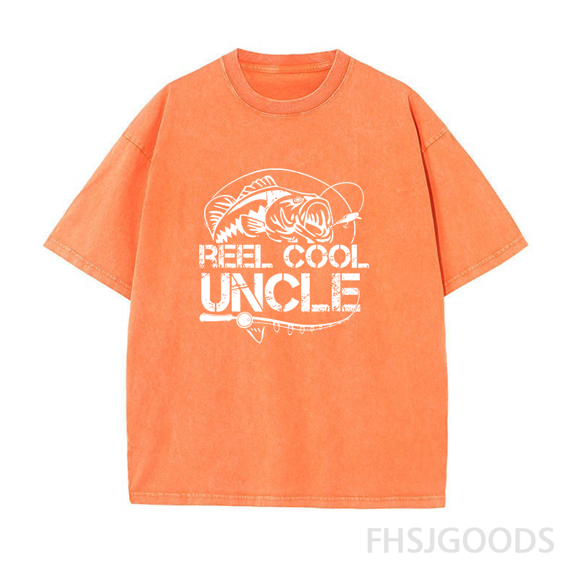 Reel Cool Uncle Unisex Distressed T-Shirt