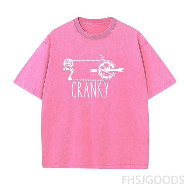 CRANKY Bicycle Drivetrain Unisex Distressed T-Shirt
