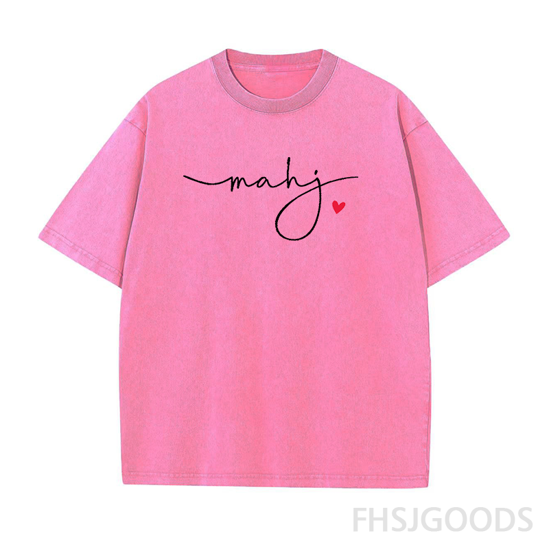 MahJong with Heart Unisex Distressed T-Shirt
