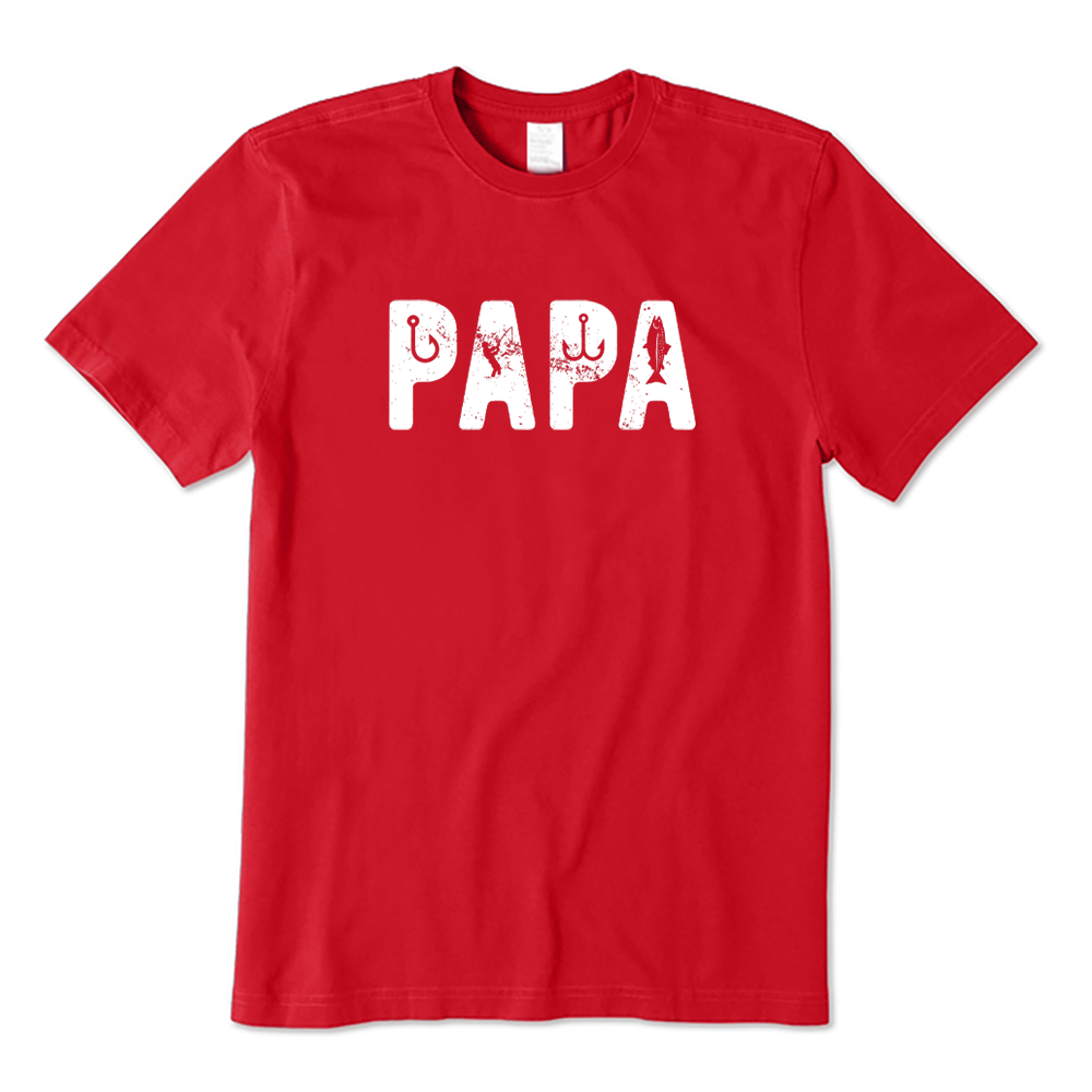 Vintage Papa Fishing Graphic T-shirt