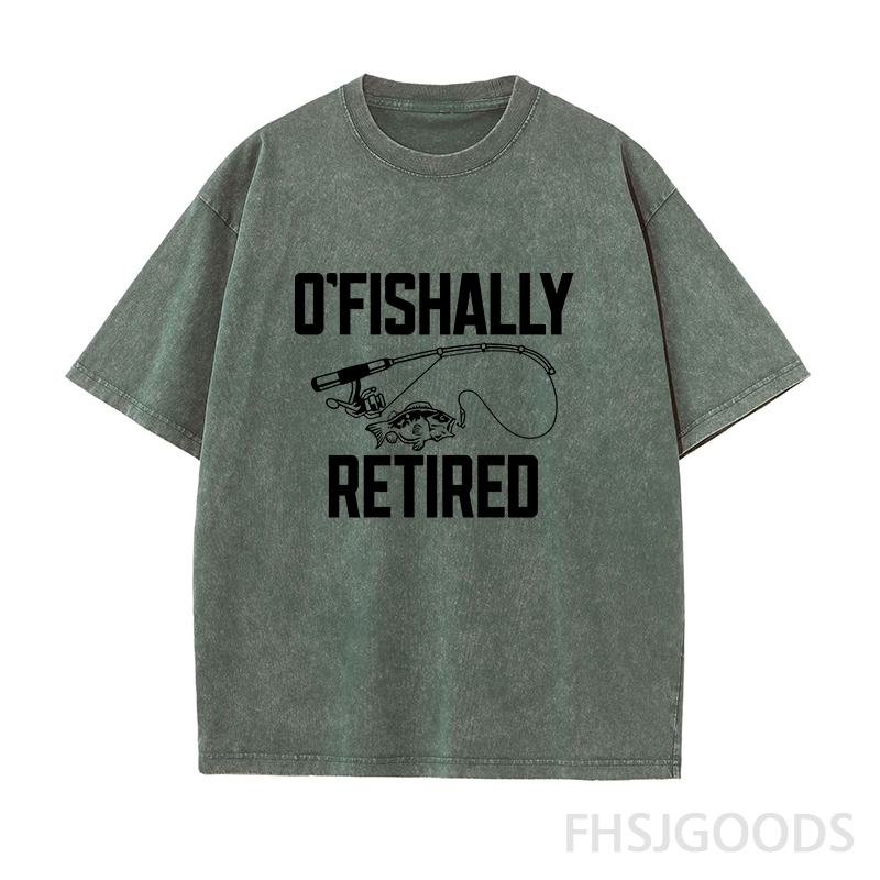 O'fishally Retired Unisex Distressed T-Shirt
