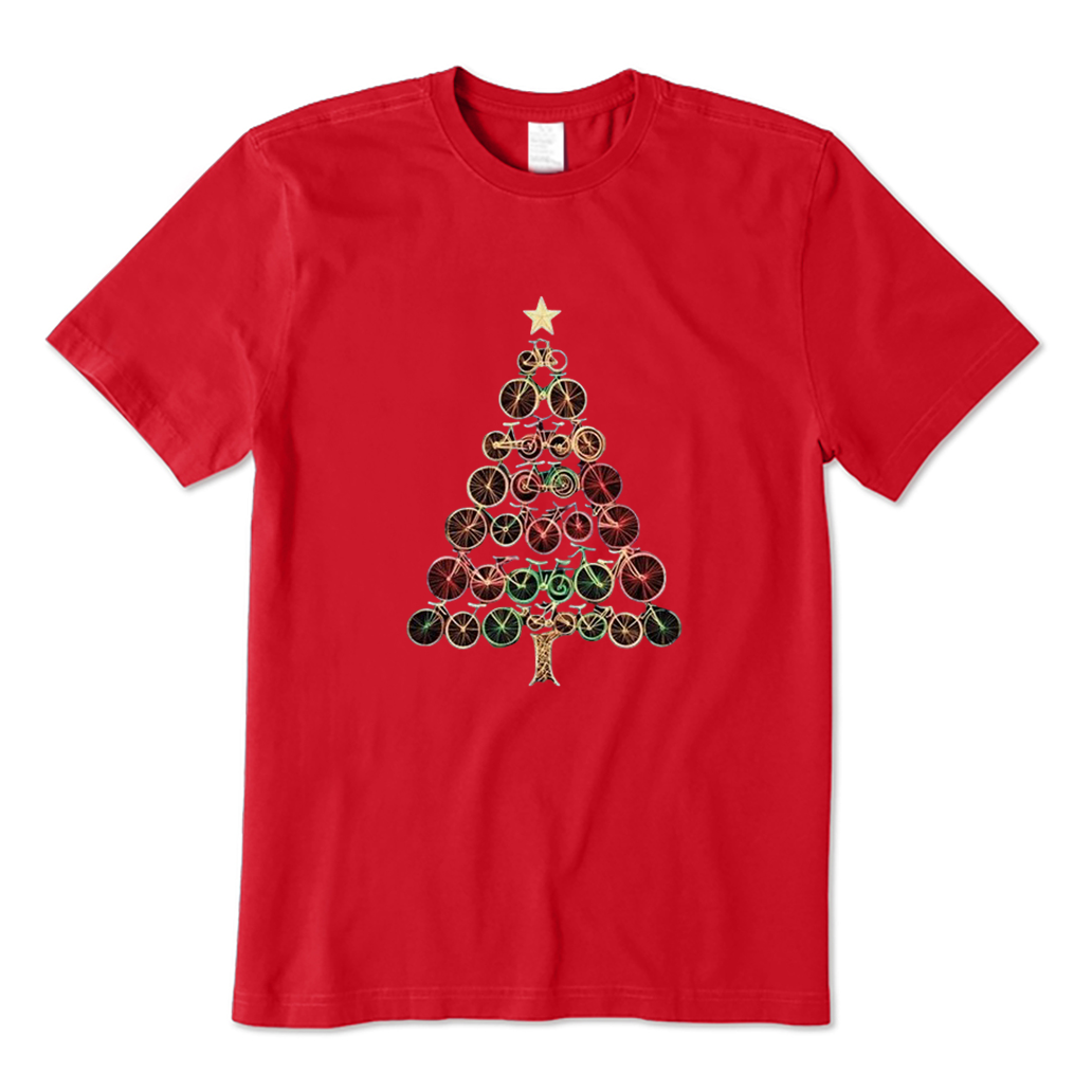 Christmas Bike Tree T-Shirt