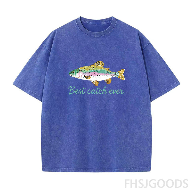 Best Catch Ever Unisex Distressed T-Shirt