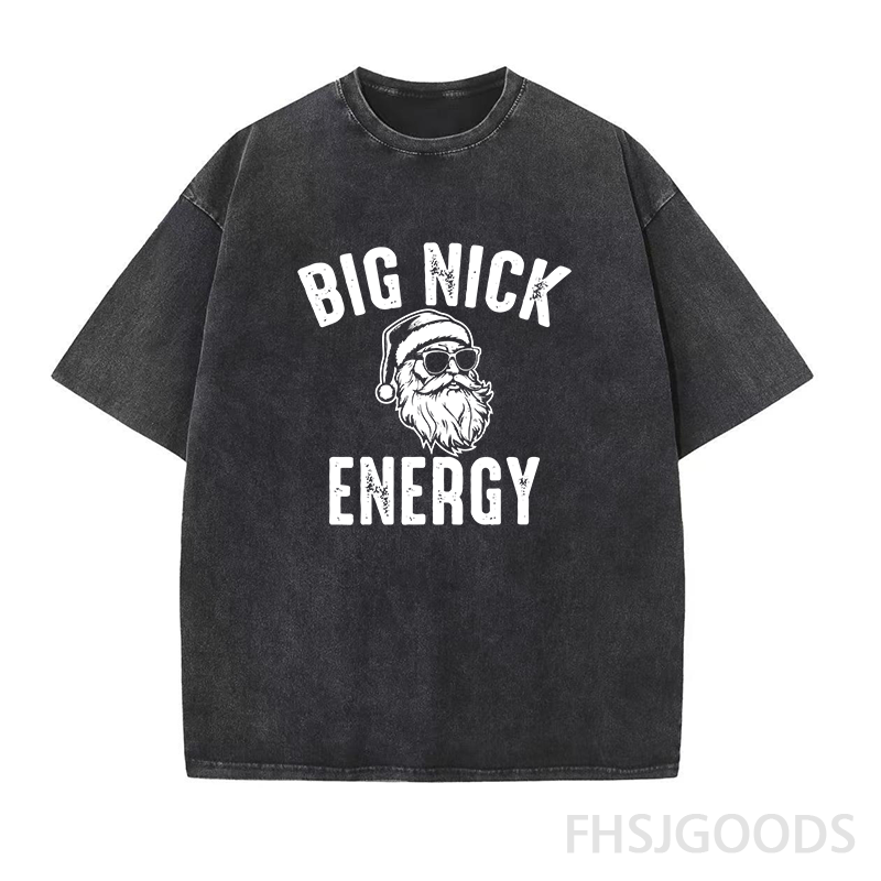Big Nick Energy Santa Unisex Distressed T-Shirt