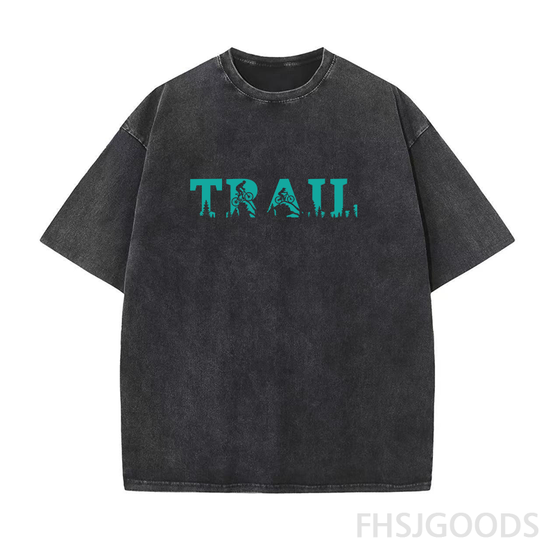 Bicycle Nature Ride Unisex Distressed T-Shirt