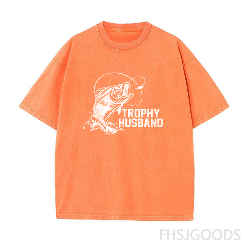 Trophy Husband Fishing Unisex Distressed T-Shirt