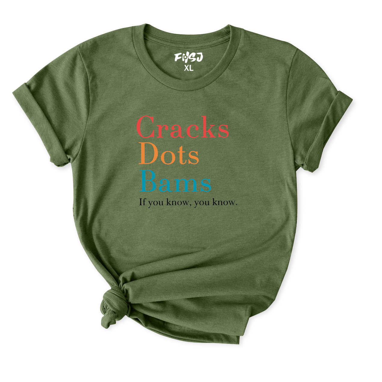 Cracks Dots Bams If You Know You Know Mahjong T-Shirt for Women