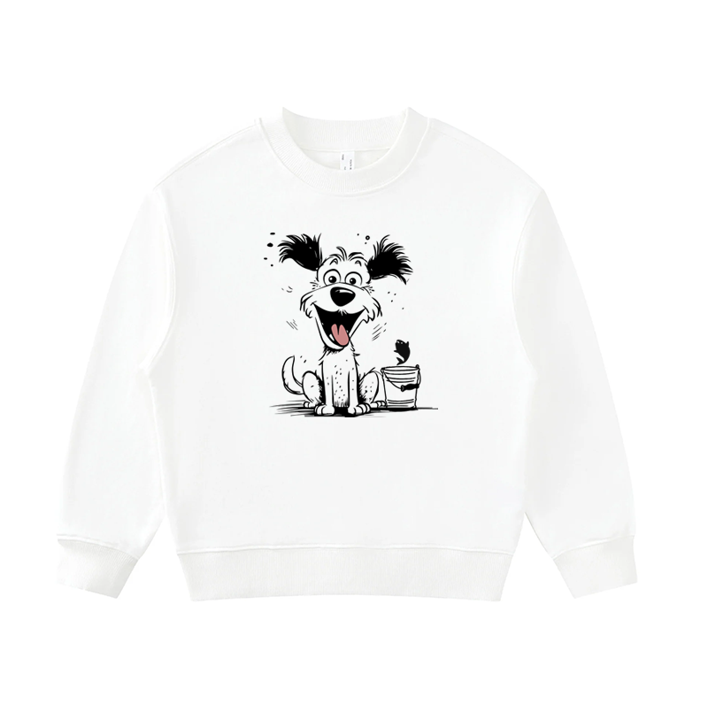 Dog Happy Fishing Kid's Sweatshirt