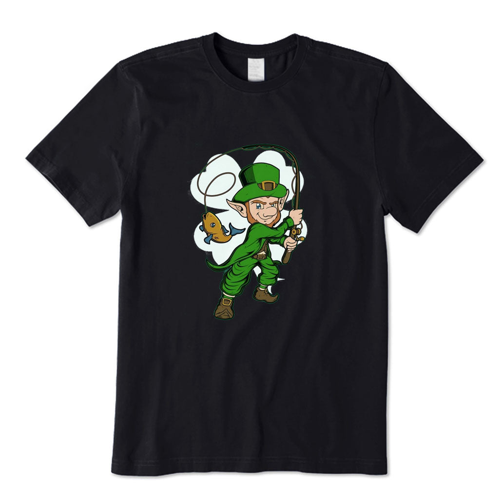 Fisherman Leprechaun St. Patrick's Day Fishing T-Shirt