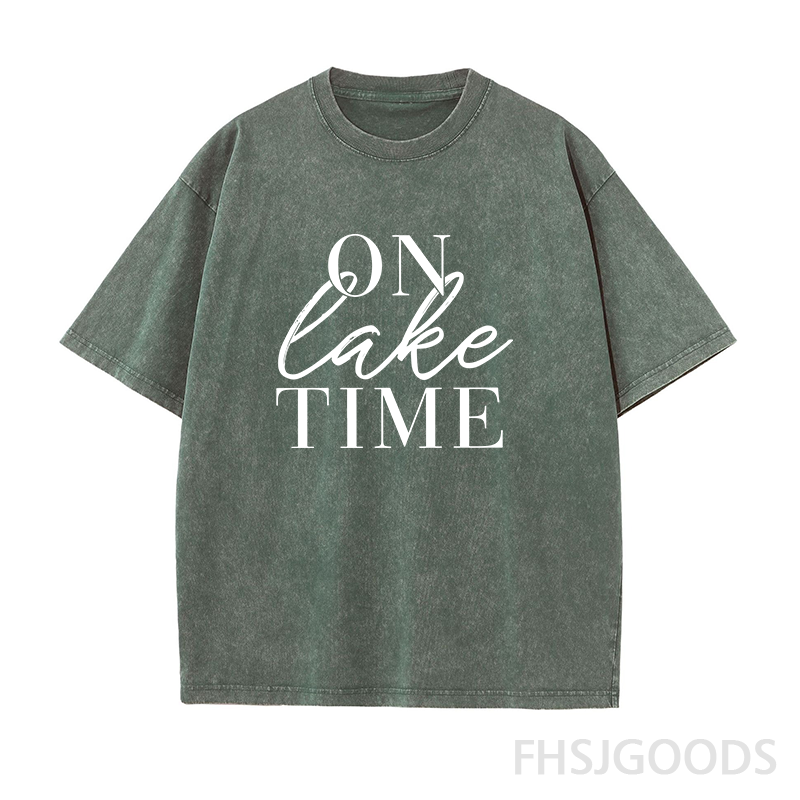 On Lake Time Unisex Distressed T-Shirt