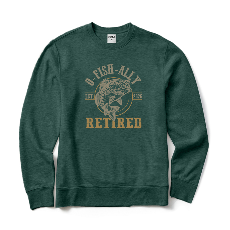 O Fish Ally Retired Est 2026 Fishing Crewneck Sweatshirt