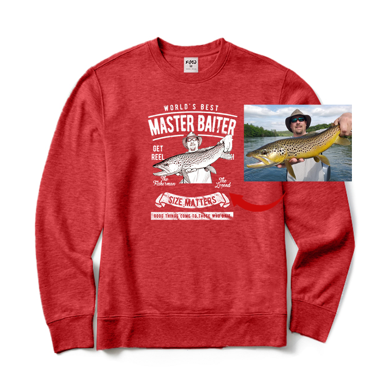 Personalized World's Best Master Baiter Crewneck Sweatshirt