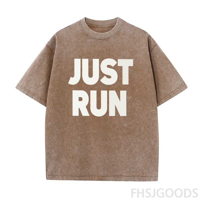 Just Run Unisex Distressed T-Shirt