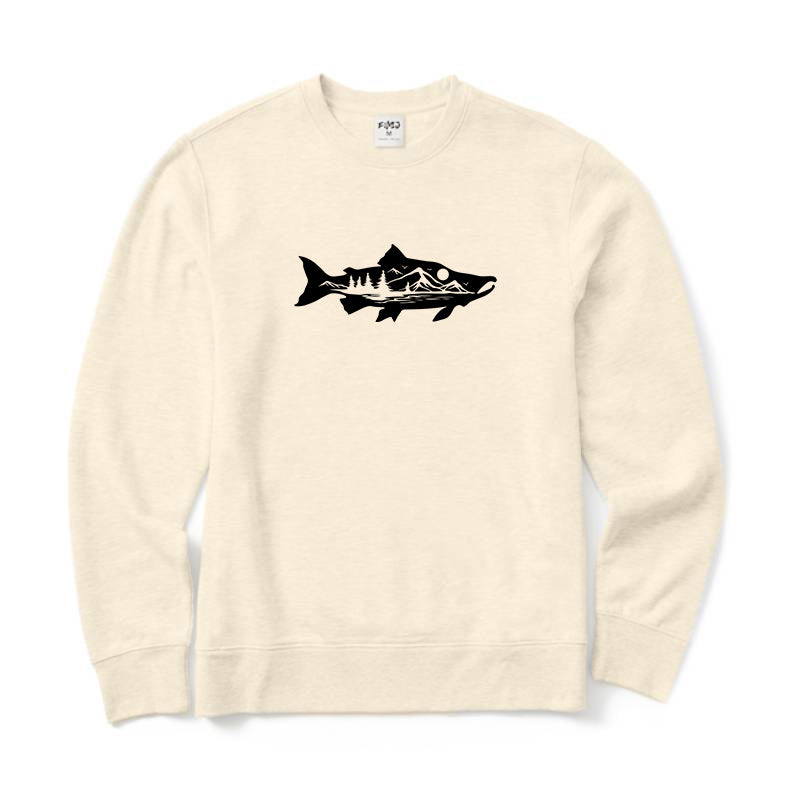 Salmon Fishing Crewneck Sweatshirt