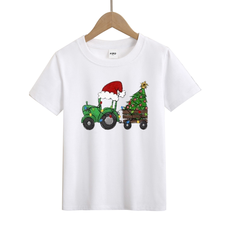 Christmas Tractor Kids T-Shirt