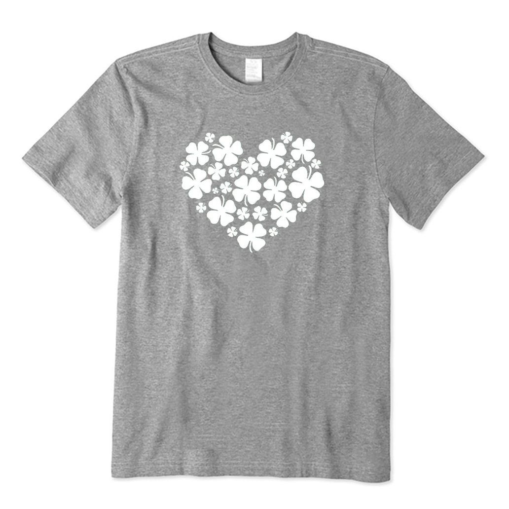 St Patrick's Day Four Leaf Clover Heart T-shirt