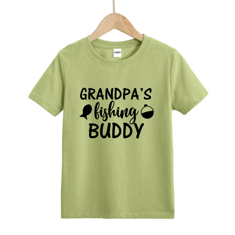 grandpa's fishing buddy Kid's T-Shirts