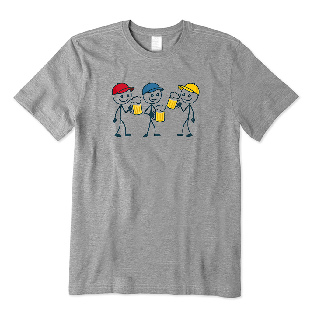 stick men drinking beer T-Shirt