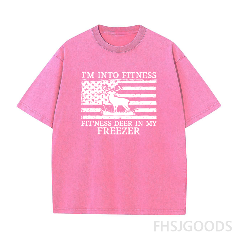 I'm Into Fitness Fitness Deer in My Freezer Unisex Distressed T-Shirt